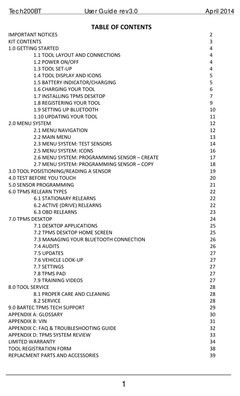 Bartec Tech200BT User manual