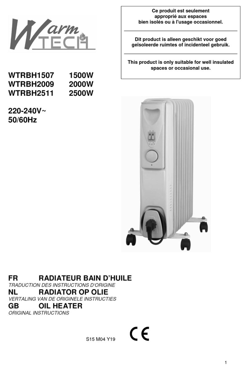 Warmtech WTRBH1507 User manual Warmtech WTRBH1507 User manual