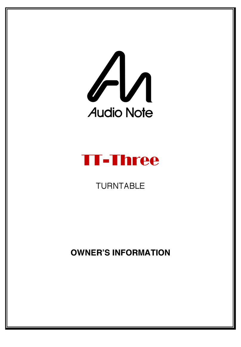 Audio Note TT-Three User manual