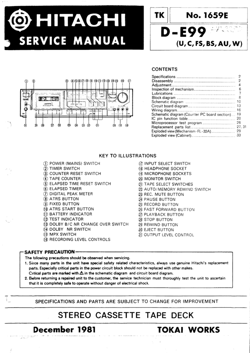 Hitachi D-E99 User manual
