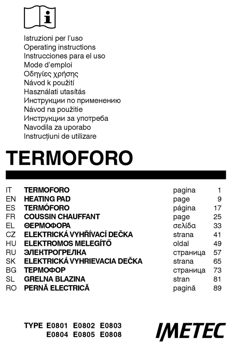 Imetec TERMOFORO E0801 User manual