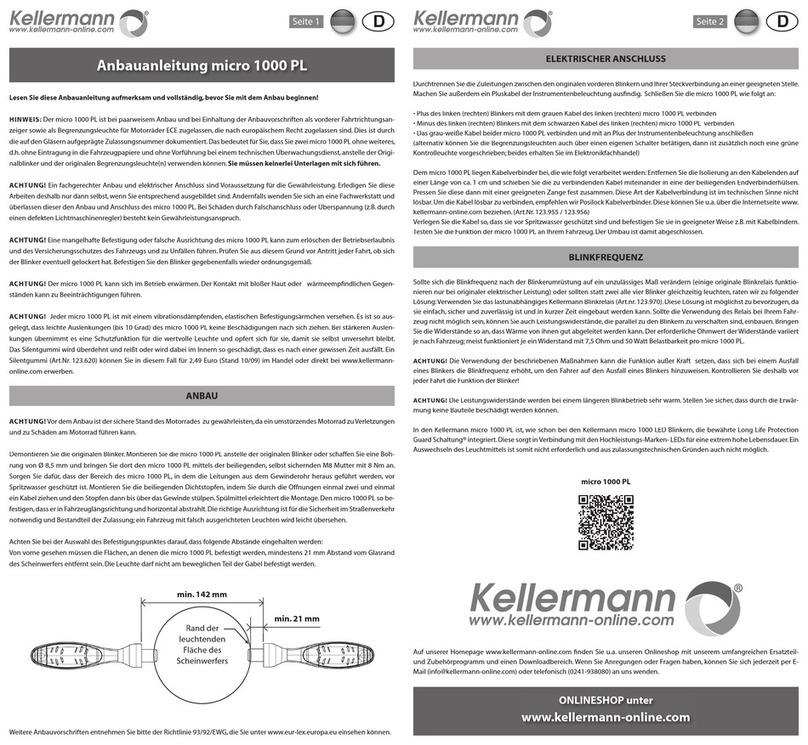 kellermann Micro 1000 PL User manual