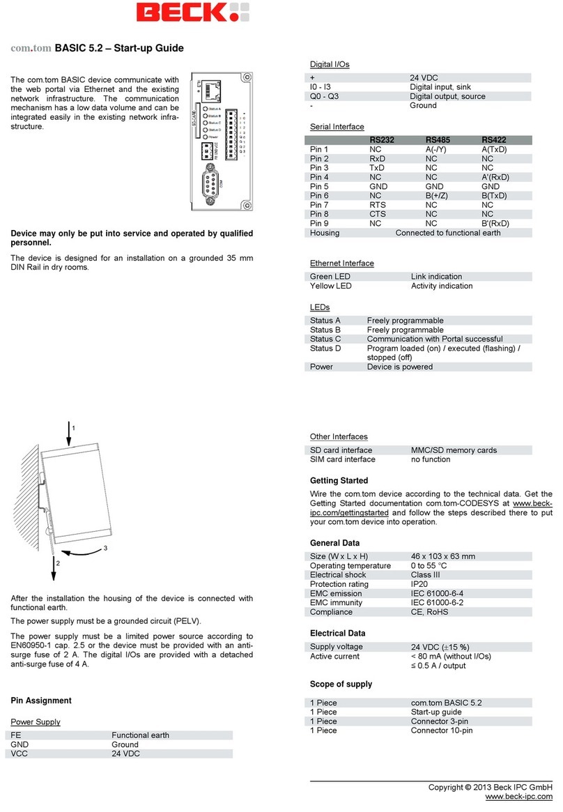 Beck com.tom BASIC 5.2 User guide