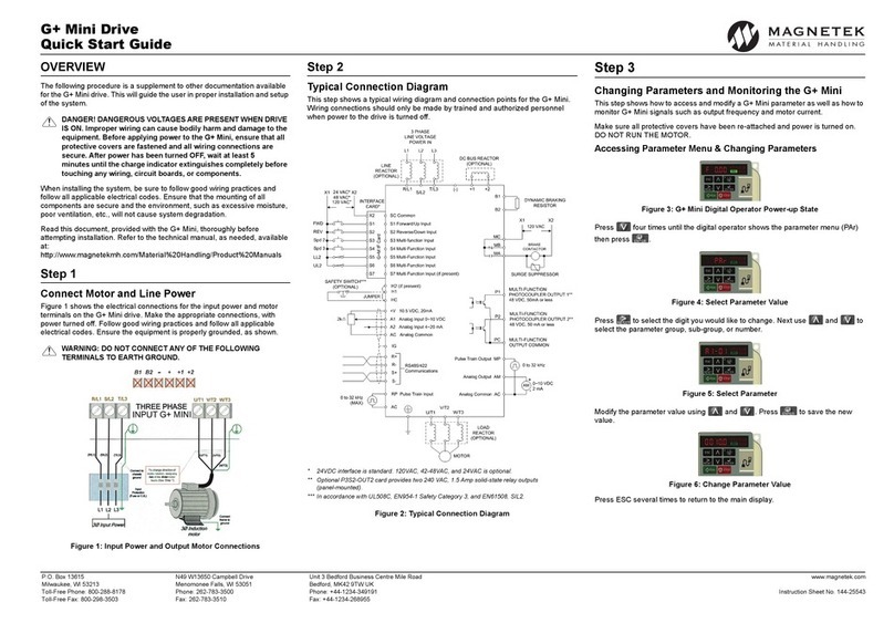 Magnetek G+ User manual