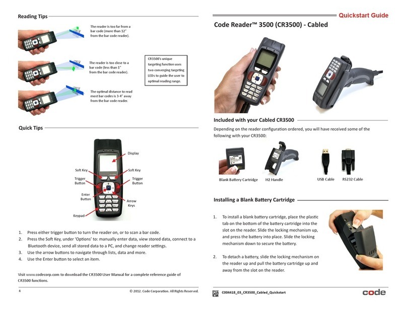 Code Code Reader CR3500 User manual