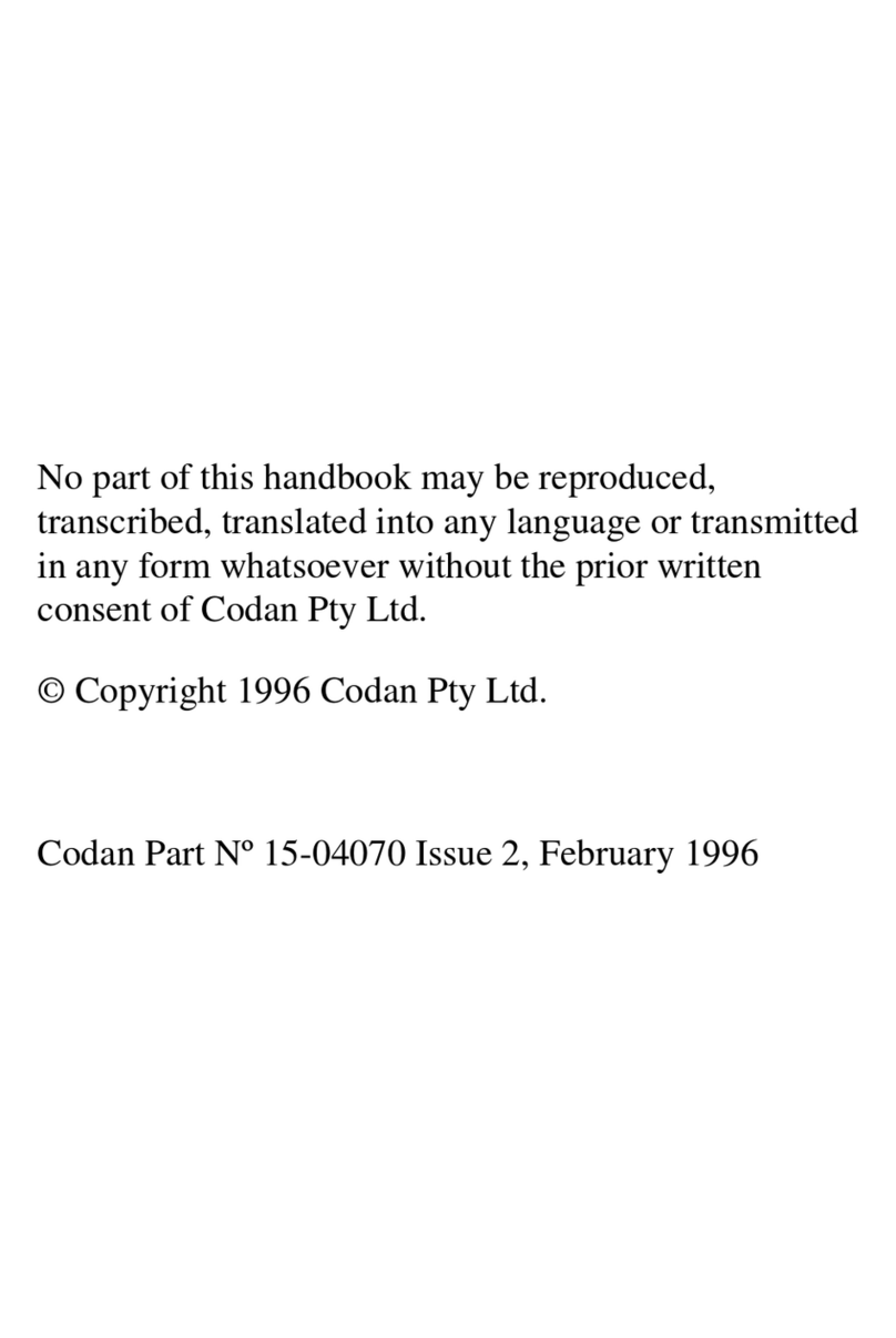 Codan 8570 User manual