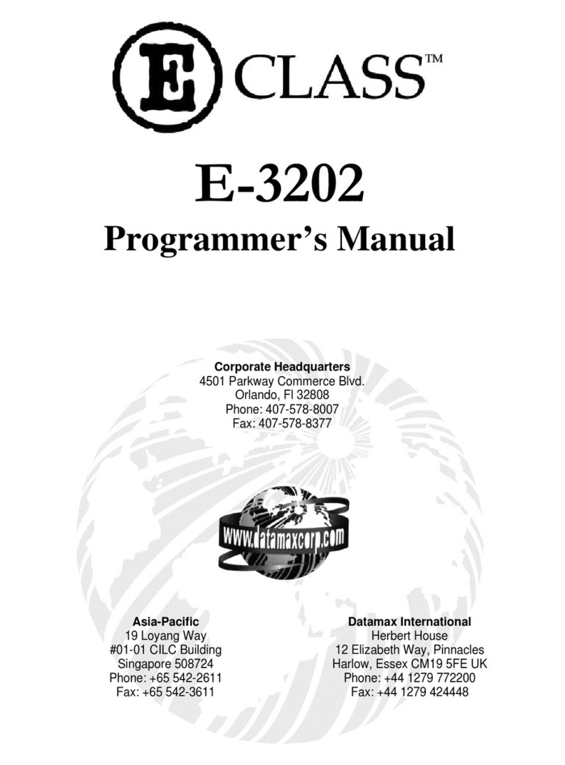 Datamax E-class E-3202 Operating and maintenance manual