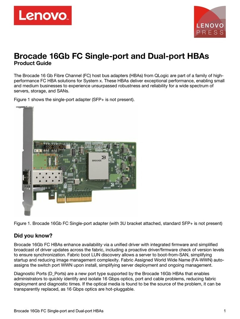 Lenovo Brocade 16Gb FC Single-port User manual