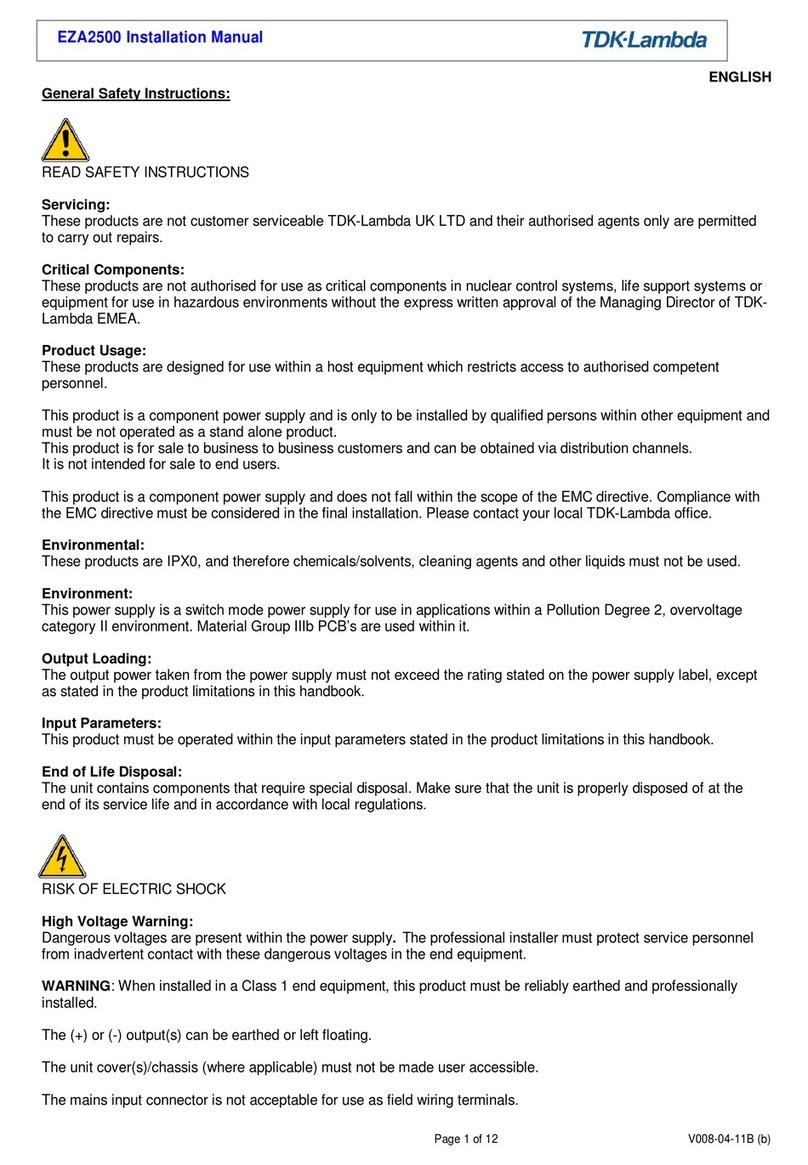 TDK-Lambda EZA 2500 - 32048 User manual