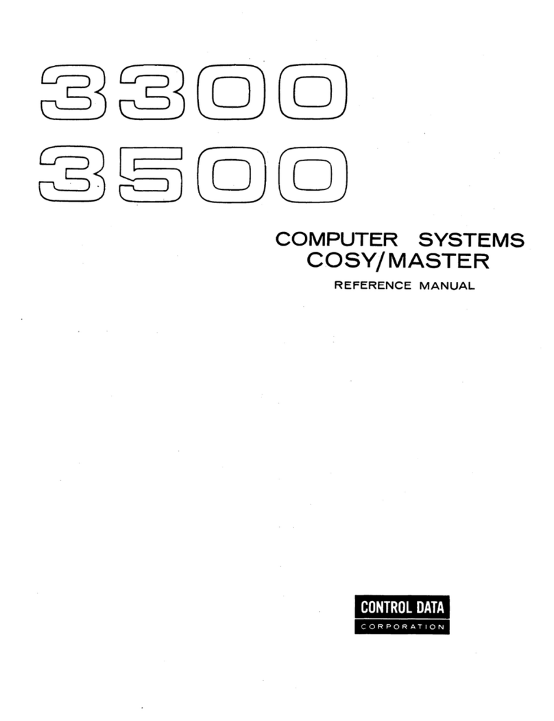 Control Data 3500 User manual