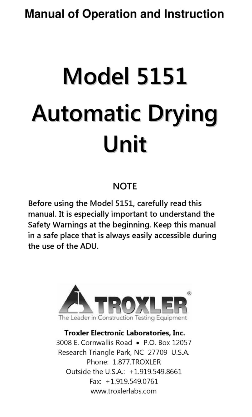 Troxler 5151 User manual
