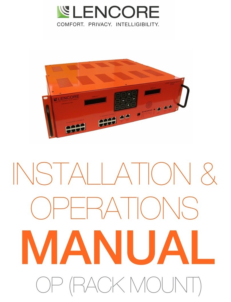 Lencore Operating Platform User manual Lencore Operating Platform User manual