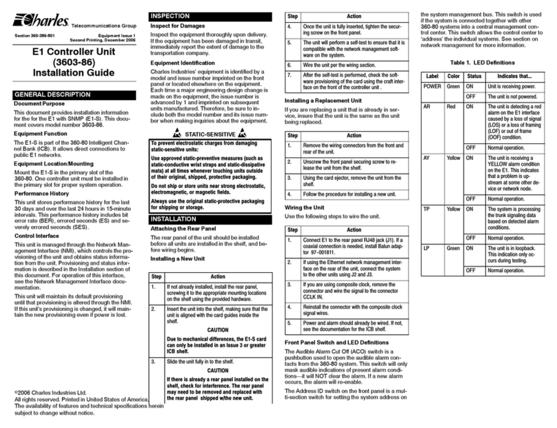 Charles E1 User manual