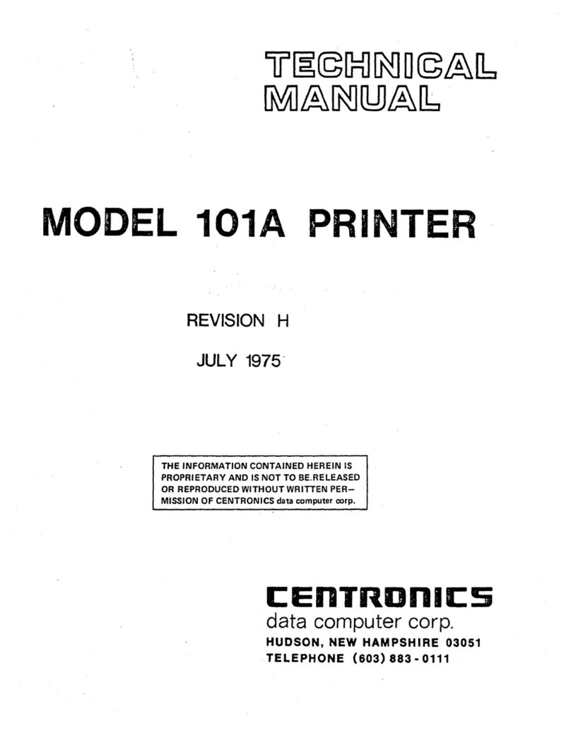 Centronics 101A User manual