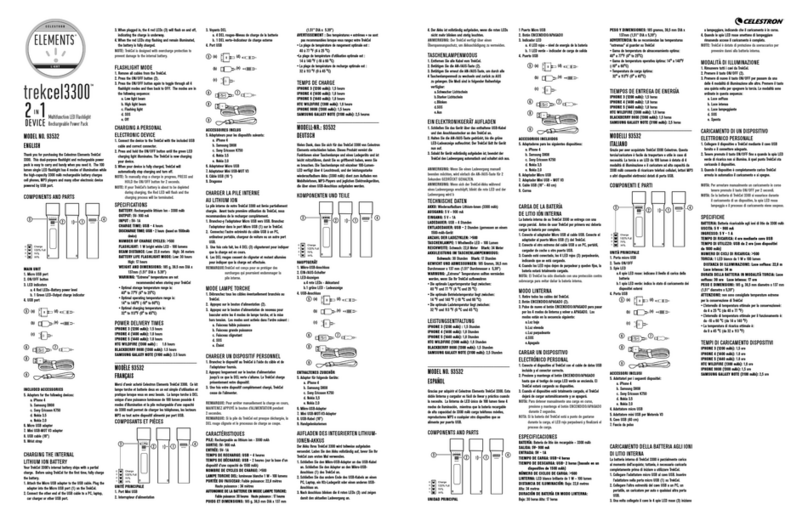 Celestron Elements trekcel3300 User manual