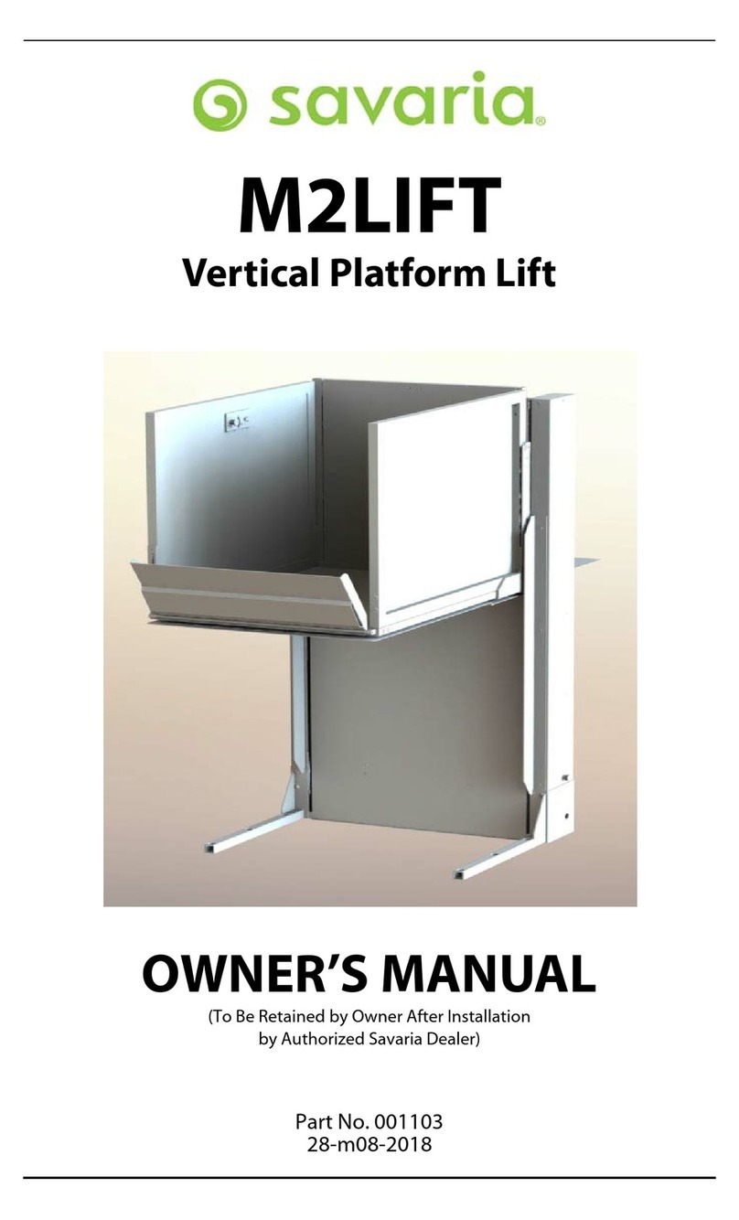 Savaria M2LIFT-40 User manual