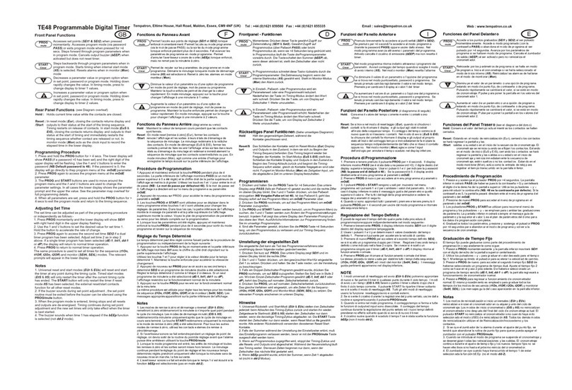 Tempatron TE48 User manual