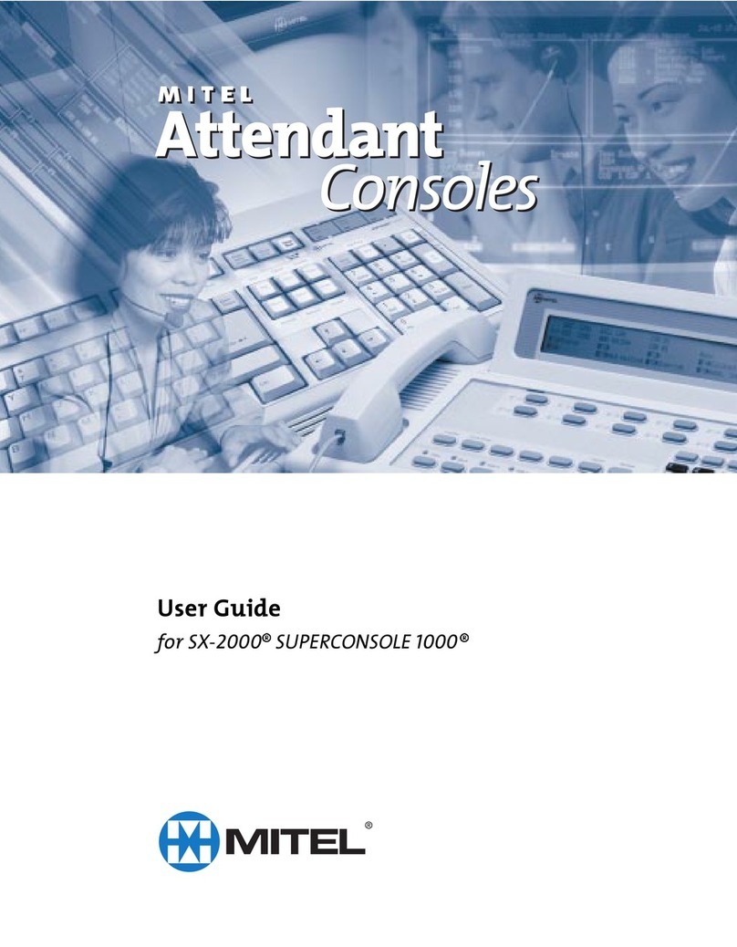 Mitel SUPERCONSOLE 1000 User manual