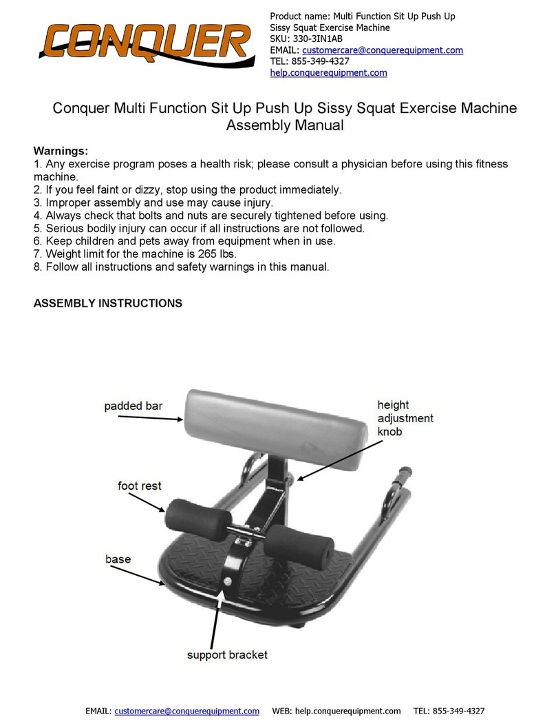 Conquer Multi Function Sit Up Push Up User manual Conquer Multi Function Sit Up Push Up User manual