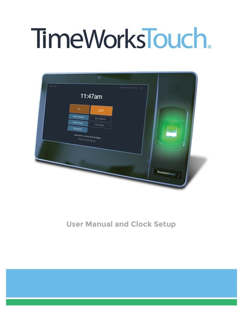 Swipeclock TimeWorksTouch User manual