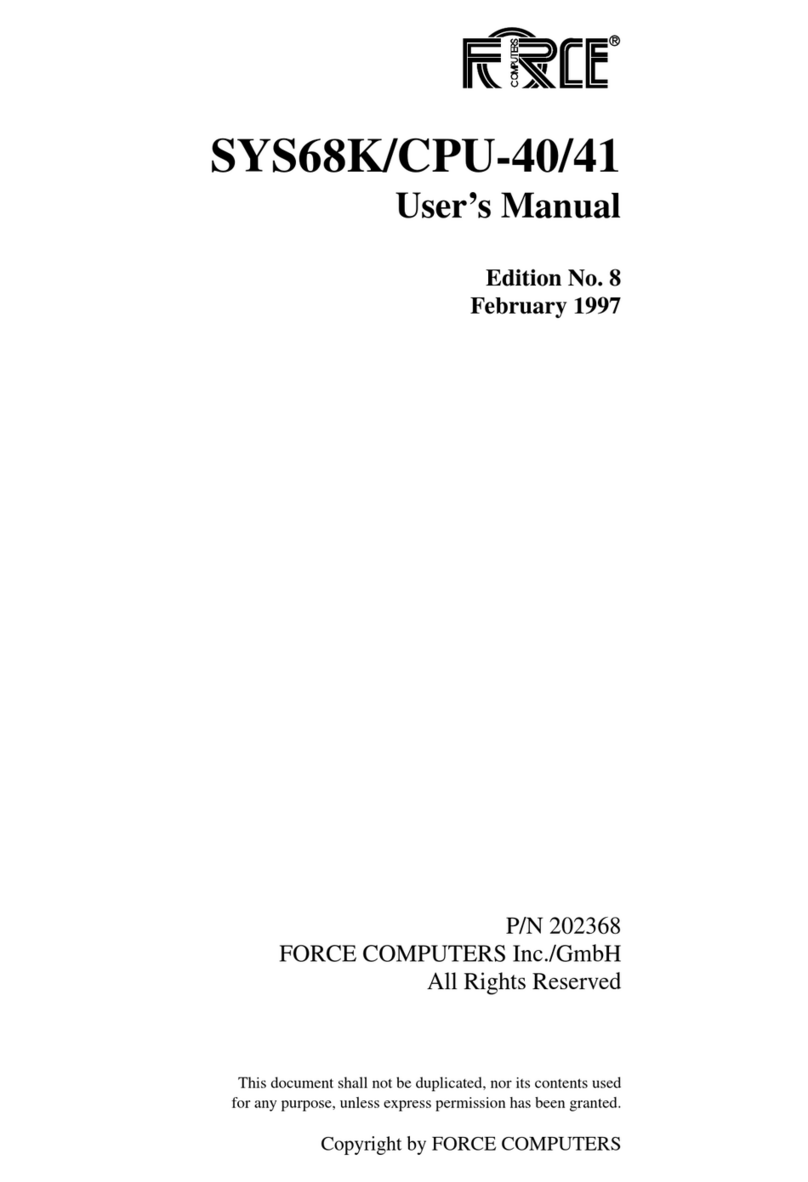 Force Computers SYS68K/CPU-40 User manual Force Computers SYS68K/CPU-40 User manual