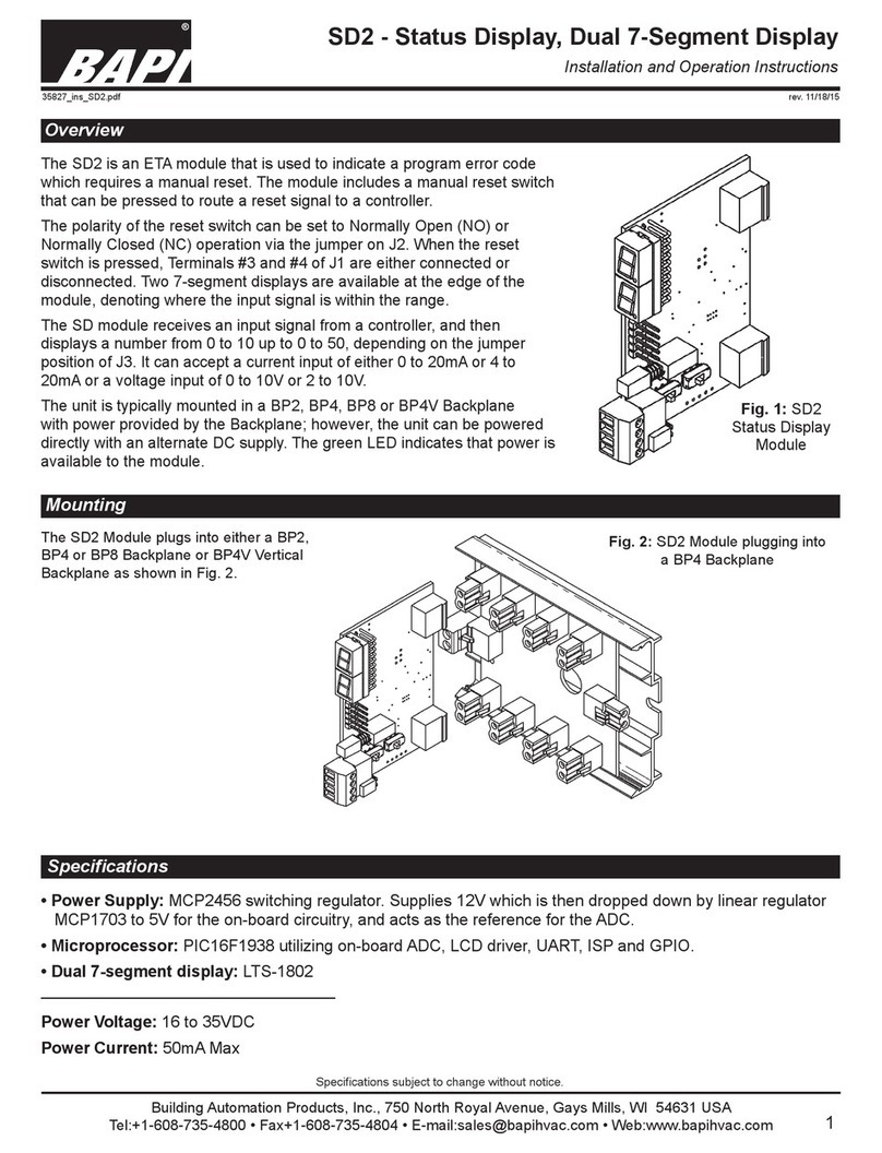 BAPI SD2 User manual