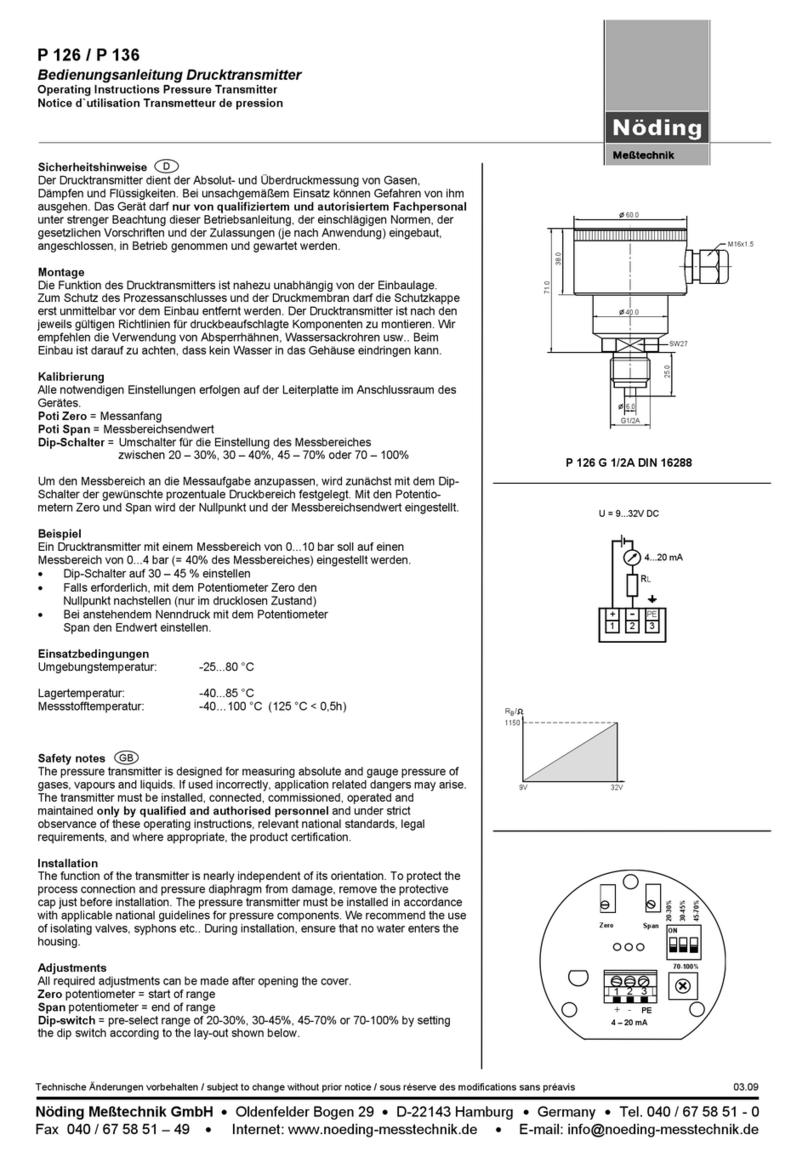 Noding P 126 User manual