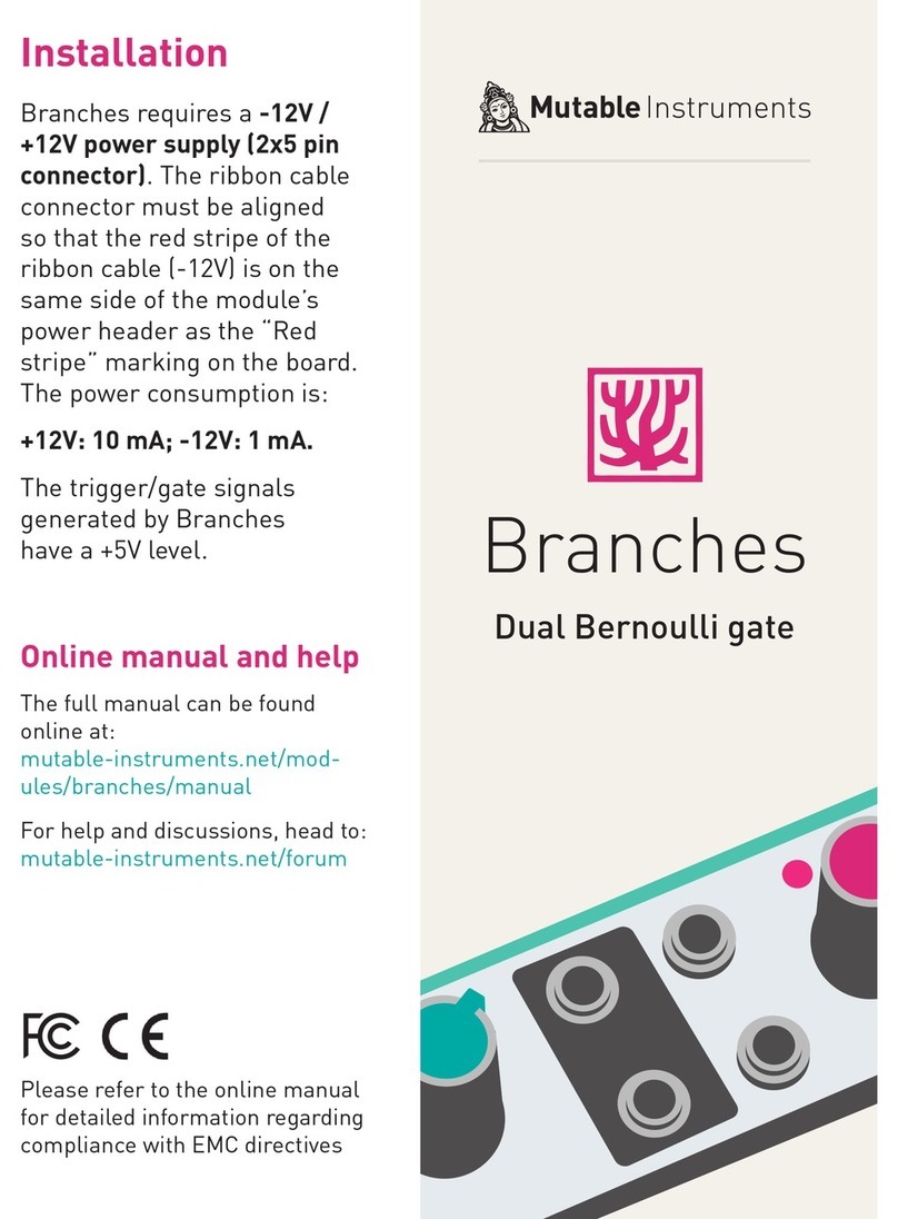 Mutable Instruments Branches User manual Mutable Instruments Branches User manual