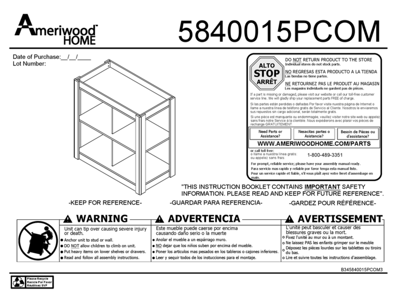 Ameriwood HOME 5840015PCOM Programming manual