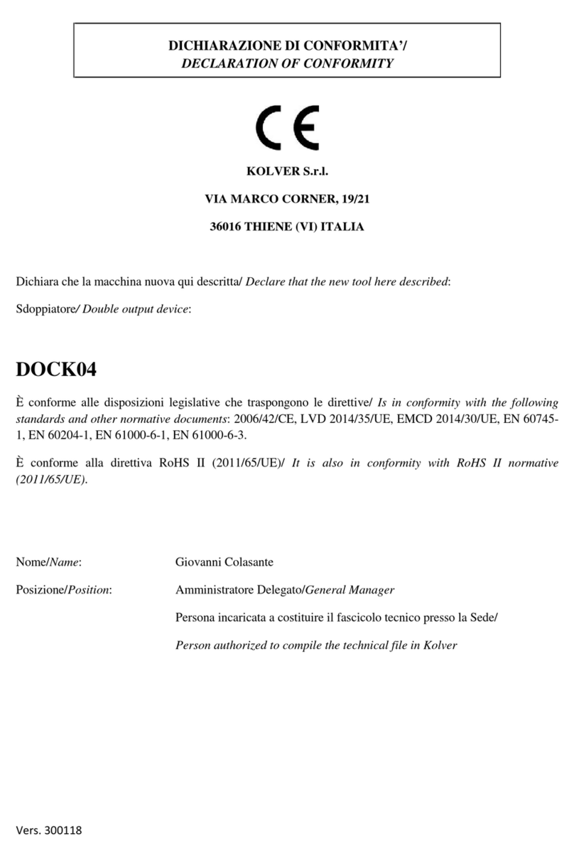 Kolver DOCK04 Service manual Kolver DOCK04 Service manual