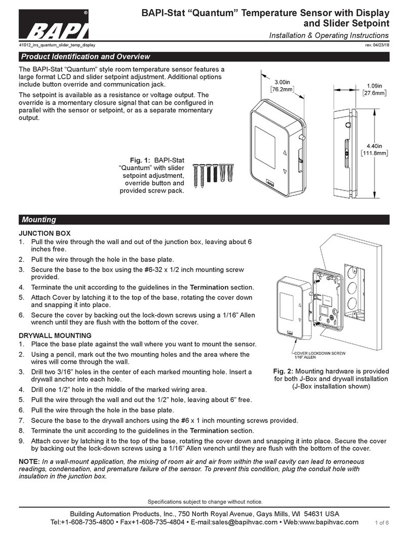 BAPI BAPI-Stat Quantum Series Manual