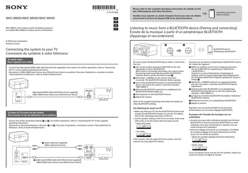 Sony MHC-M80D User manual