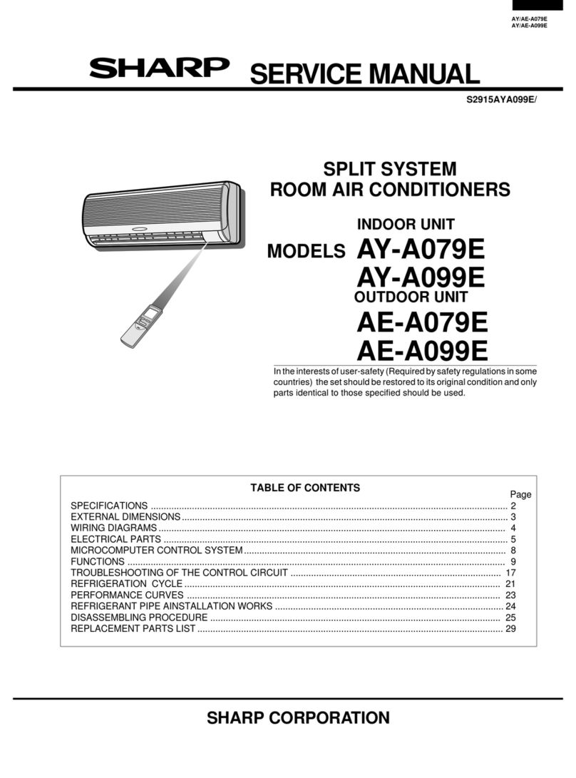 Sharp AY-A079E User manual