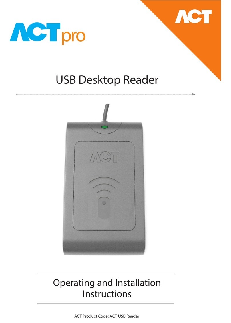 ACT ACTPRO PRODUCT RANGE User manual