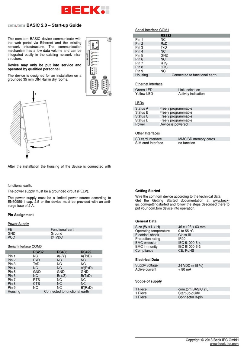 Beck com.tom BASIC 2.0 User guide