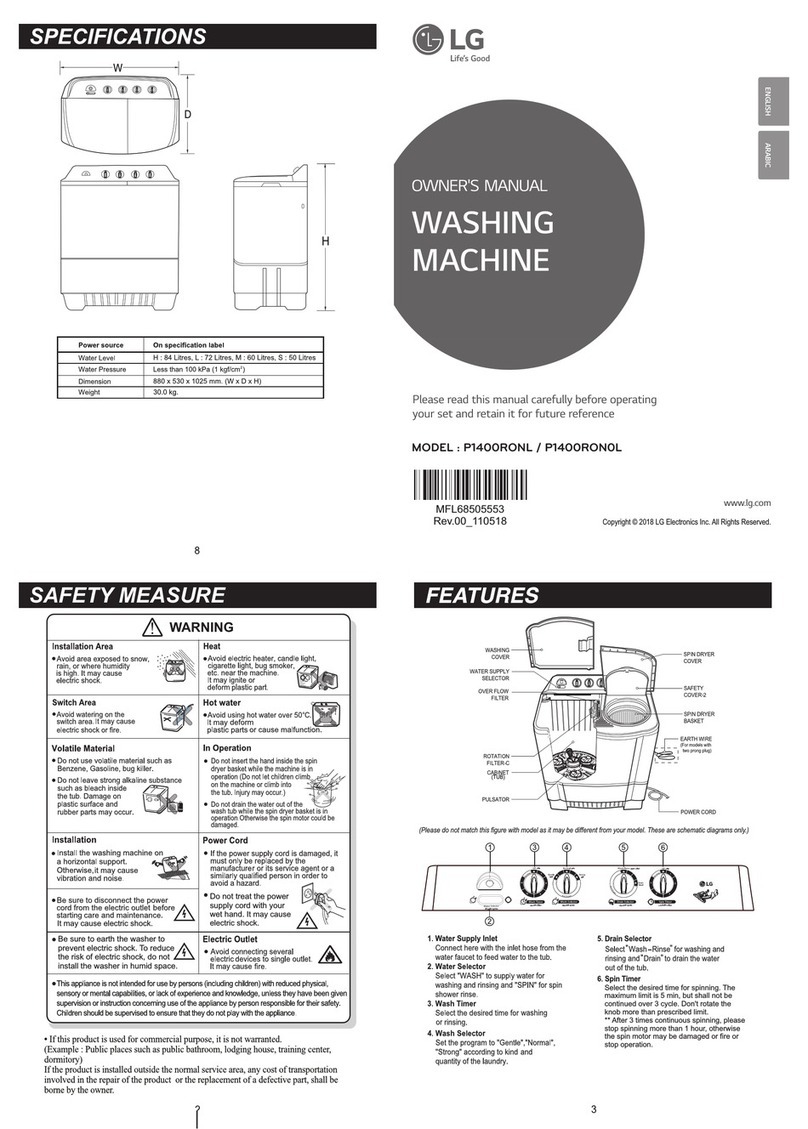 LG P1400RONL User manual