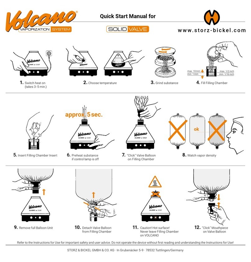 Volcano SOLID VALVE User manual