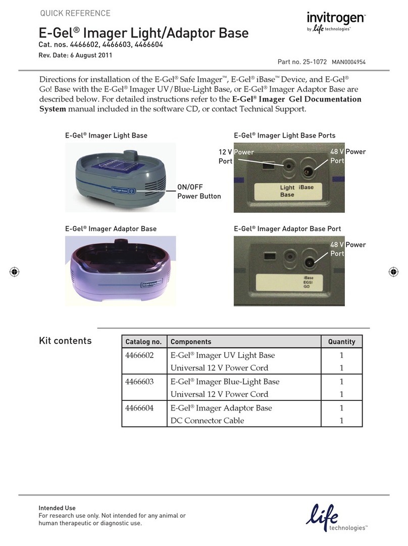 Invitrogen E-Gel Safe Imager User manual
