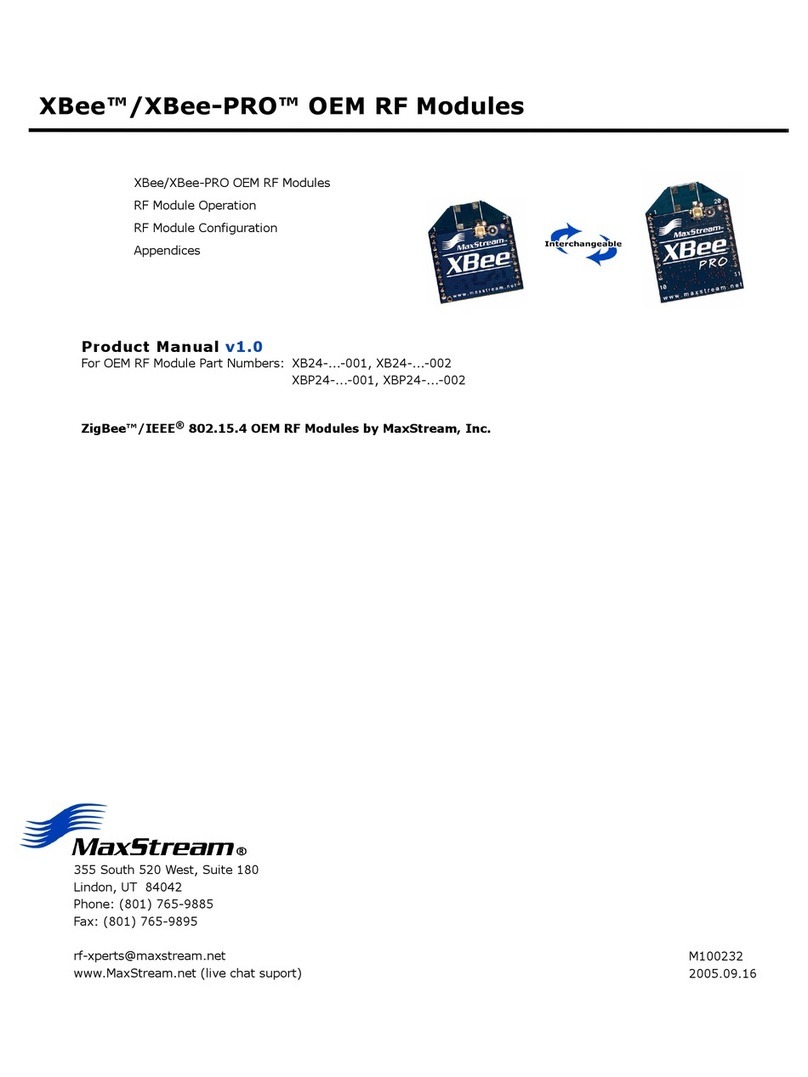 MaxStream Xbee User manual