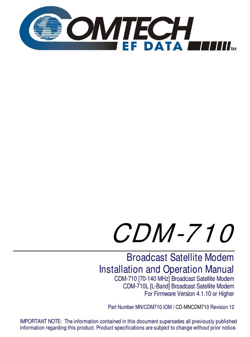 Comtech EF Data CDM-710 Owner's manual