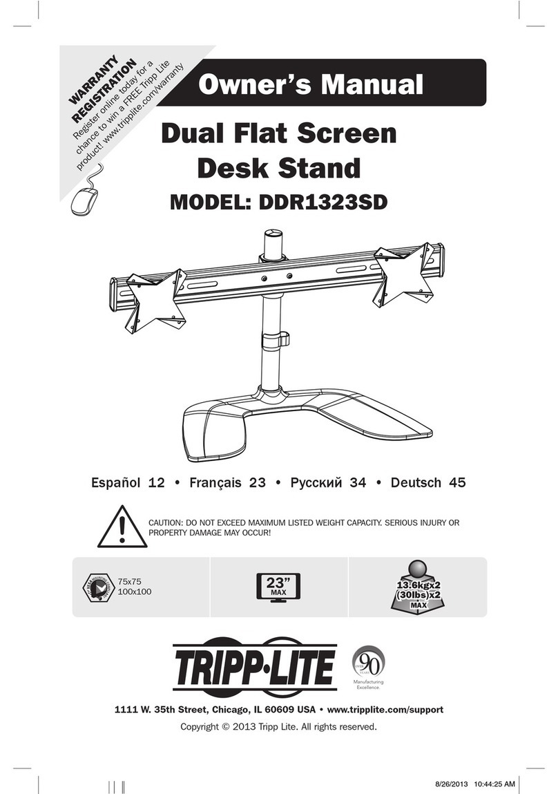 Tripp Lite Dual Flat Screen Desk Stand User manual
