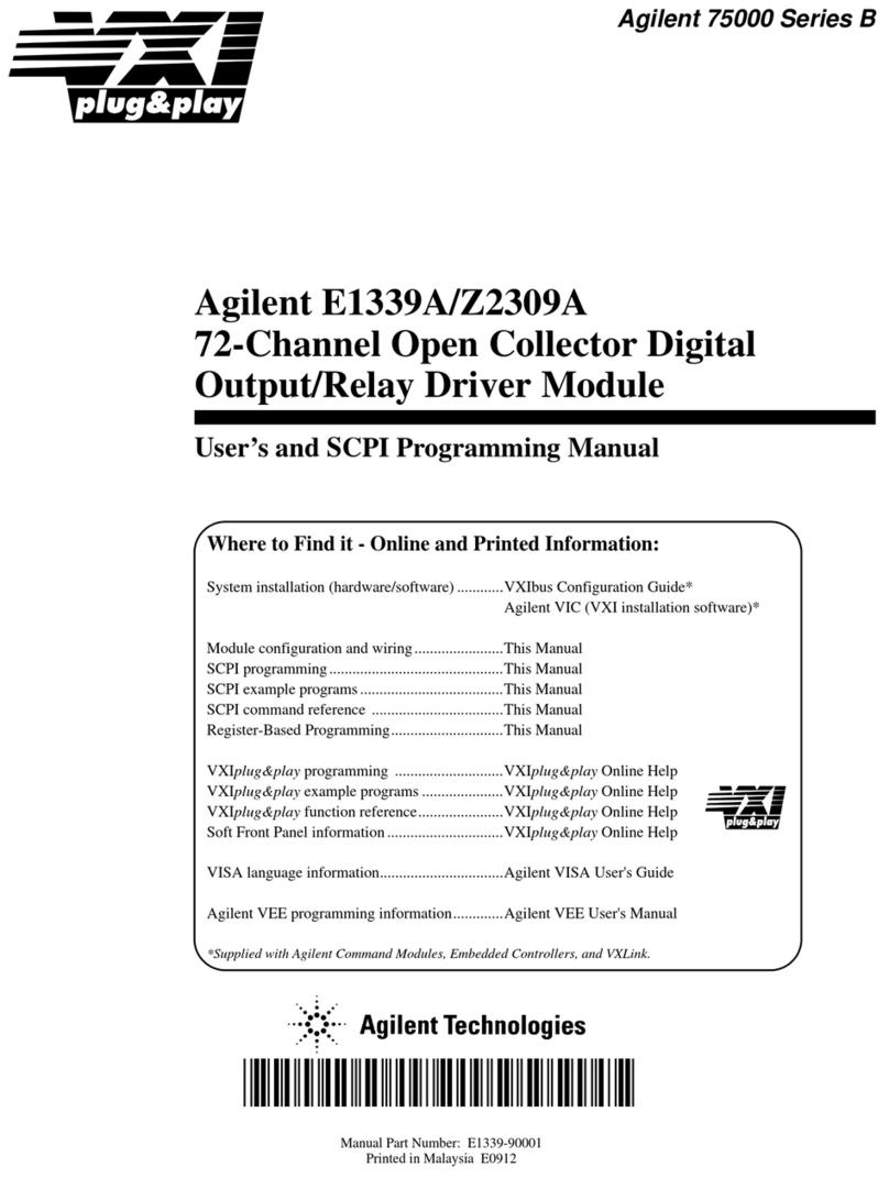 Agilent Technologies E1339A Owner's manual Agilent Technologies E1339A Owner's manual