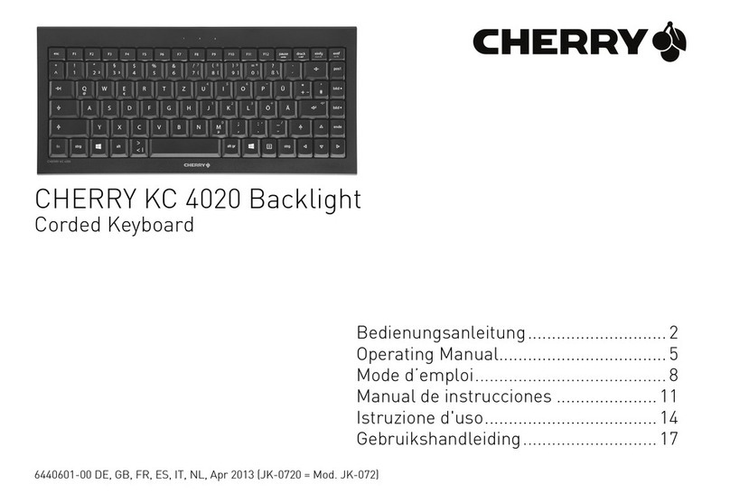 Cherry KC 4020 Backlight User manual