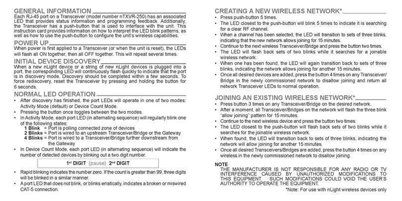 nLight Sensor Switch User manual