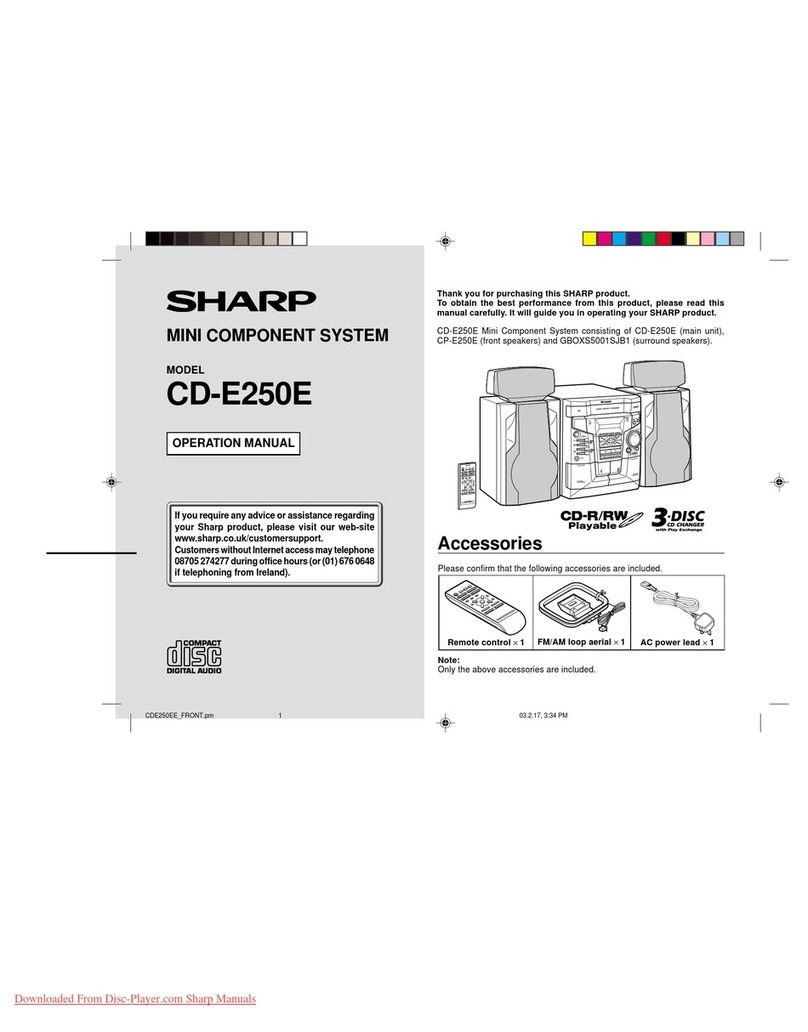 Sharp CD-E250E User manual