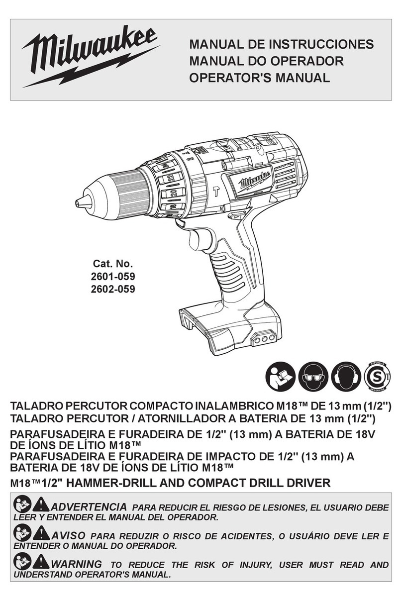 Milwaukee 2601-059 User manual