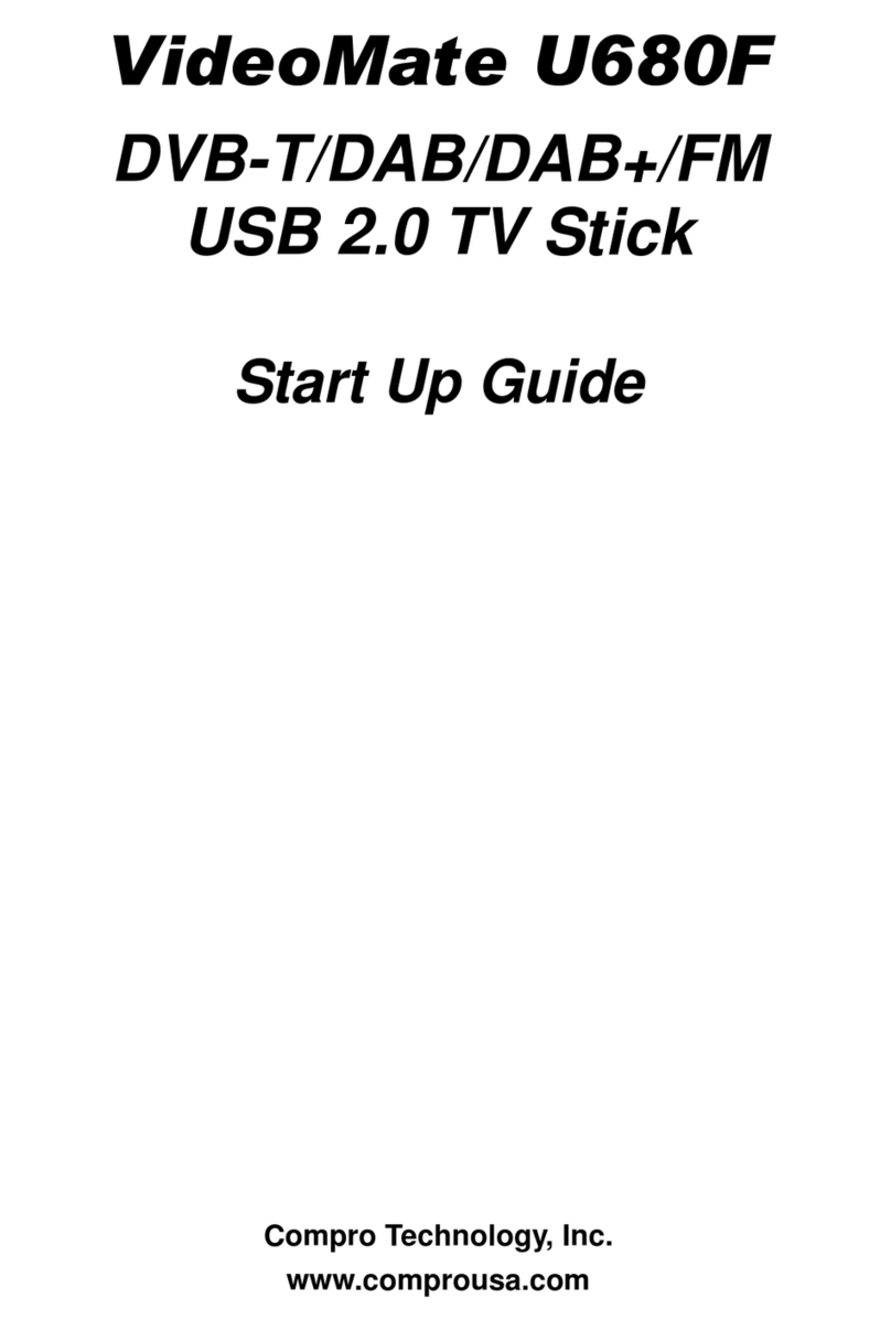 Compro Technology VideoMate U680F User guide Compro Technology VideoMate U680F User guide