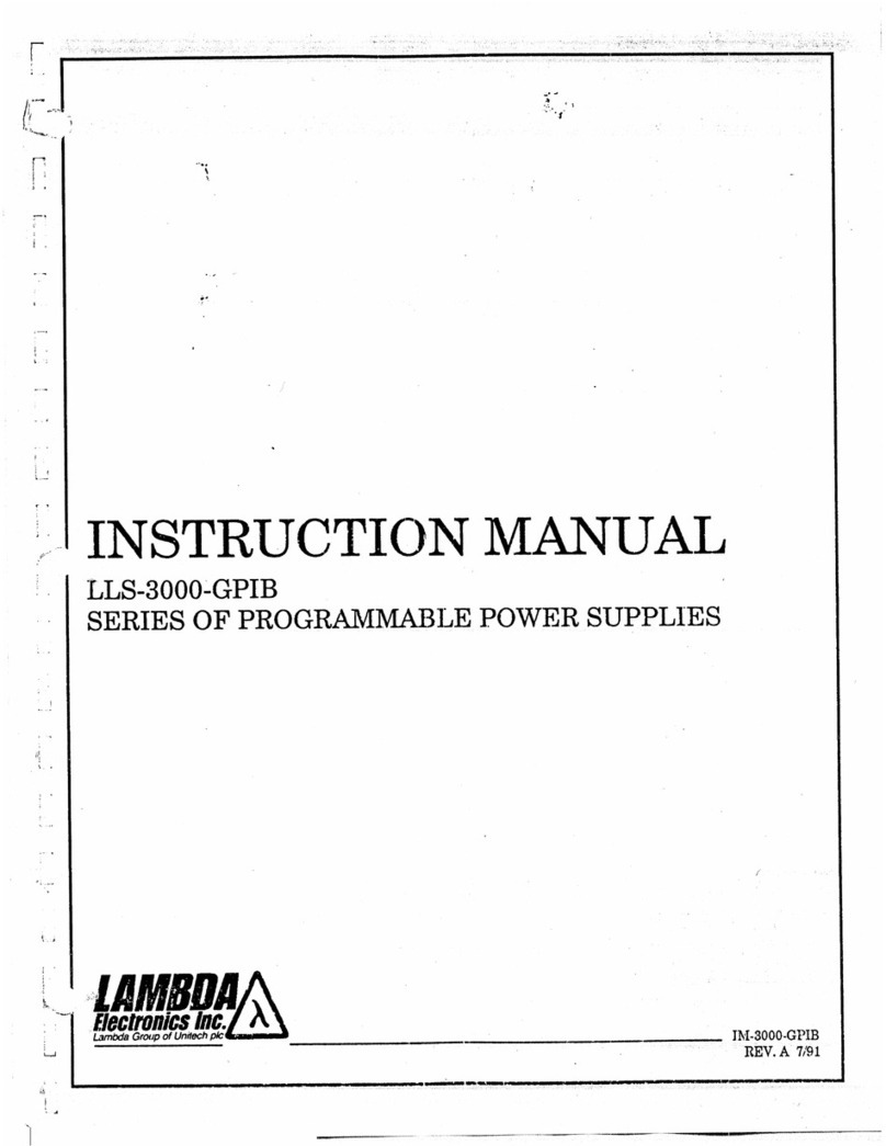 Lambda LLS-3000-GPIB User manual