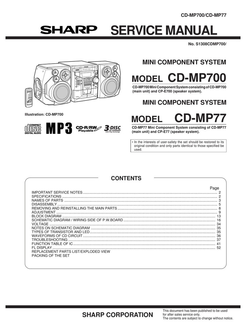 Sharp CD-MP700 User manual