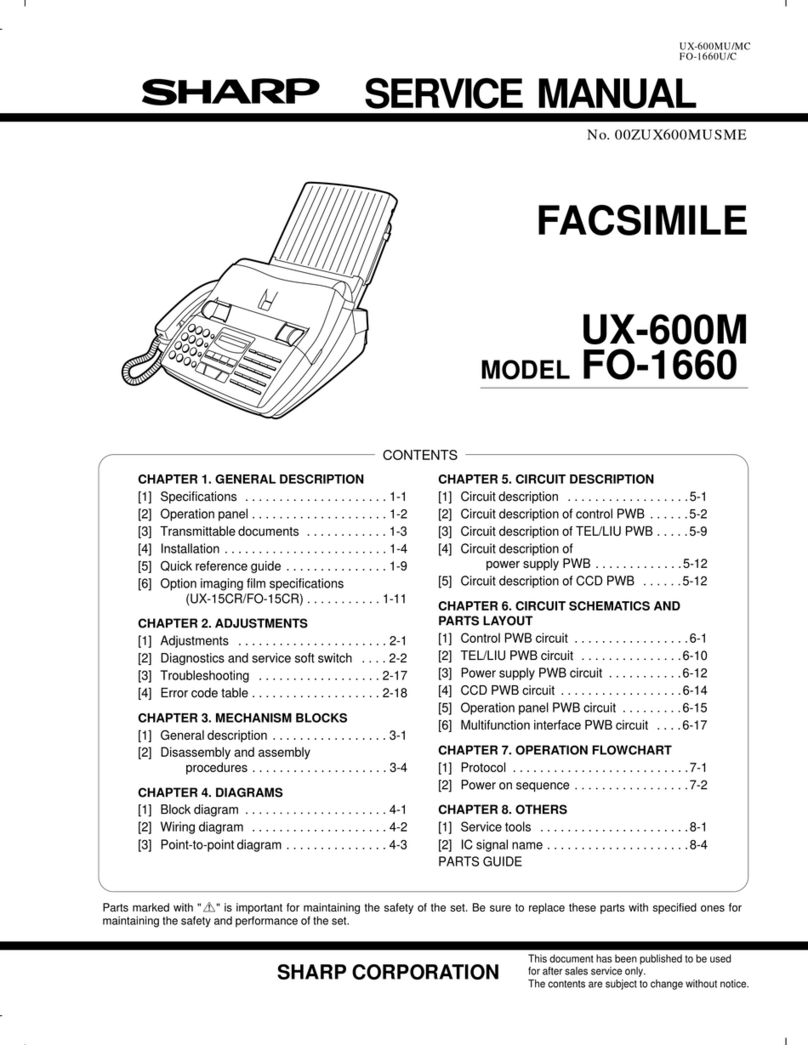 Sharp FO-1660 User manual